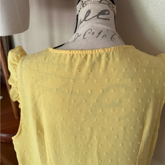 SHEIN LUNE Plus Button Front Ruffle Trim Ruffle Hem Dress - Picture 6 of 6